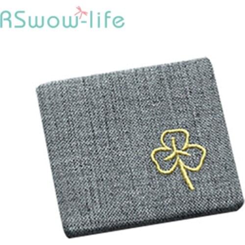 Portable Folding Mirror Double-sided Mirror Embroidery Fabric Mirror Mini Mirror Vanity Mirror Makeup Vanity Vanity Accessories