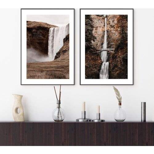 Photography Poster Travel Waterfall Canvas Painting Botanical Art Print Modern Natural Wall Picture for Living Room Home Decor