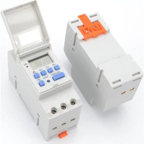Programmable Digital Timer Control Relay Control Switch 7 Days Per Week Industrial Time Switch Relay AC 220V Rail Mount