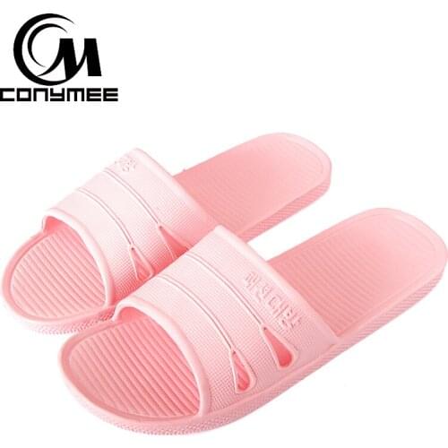 CONYMEE Summer Beach Sandals Flat Shoes Woman 2018 Candy Colors Women Men Indoor Home Slippers Flip Flops Bath Sandalias Mujer