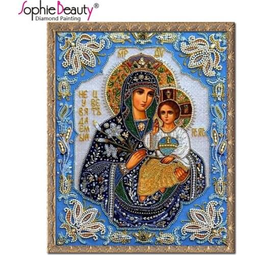 Sophie Beauty Wholesale DIY Diamond Paintings virgin hug Jesus Home Decoration Rhinestone Wall Stickers Embroidery Needlework