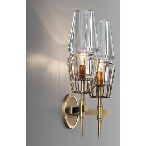 Modern Led Wall Lamp Crystal Iron Mounted Light Wall Decor Indoor Lighting for Restaurant Living Room Bedroom Corridor Walllight