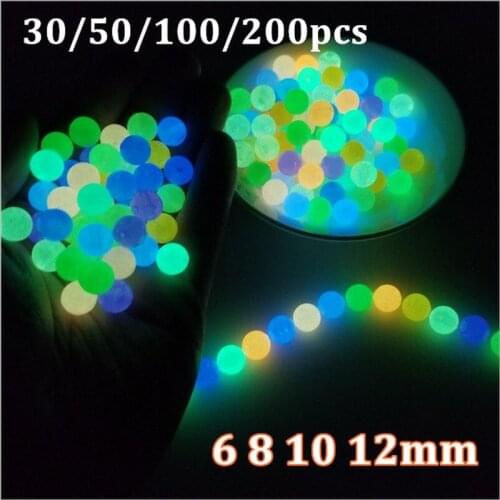 30-200Pcs Luminous Loose Beads For Jewelry Making Glow In The Dark Acrylic Beads Bracelet Beaded Necklace DIY Jewelry Making