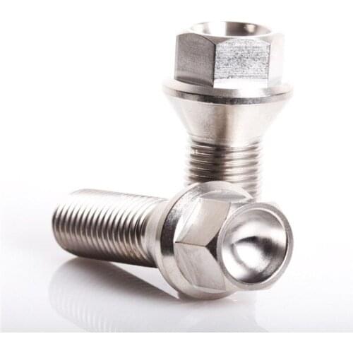 M12x1.5*48 Titanium Lug Bolts Aerospace Grade 6AL4V Titanium 200pcs Titanium lug nut for racing car ,free shipping