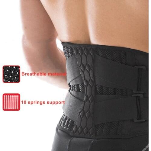 TOP Men Women Waist Trimmer Spine Support Belt Steel Plate Support Gym Fitness Weightlifting Lumbar Back Brace Sport Accessories