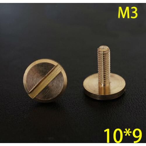 50pc Q28-10*9 Solid Brass belt screw Chicago Screw Leathercraft