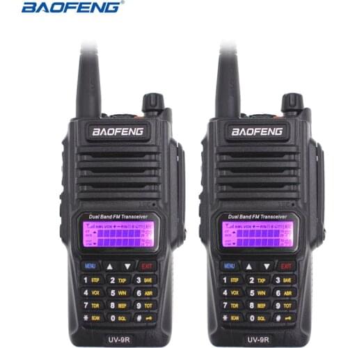 2PCS Baofeng UV-9R UV-XR 8W UV-9R Plus IP67 Waterproof Walkie Talkie CB Hammer Radio Station 10KM Long Range +earphone