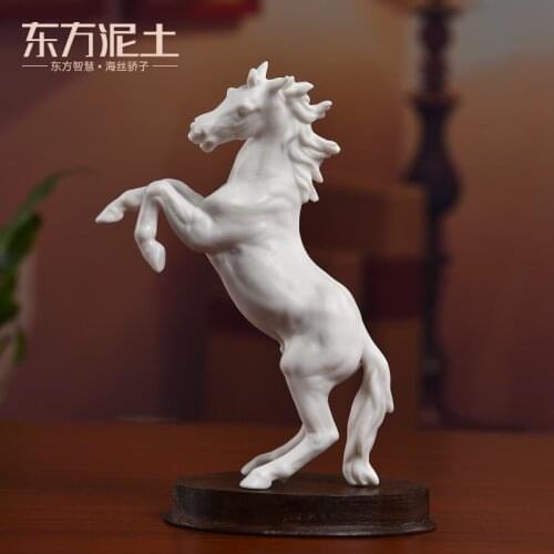 Oriental clay ceramic horse process small place office desktop rich ancient frame of contemporary sitting room adornment