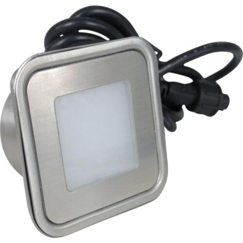 Stainless Steel 0.6W LED Inground Lamp DC12V Outdoor Stair Light with Insert Box Set of 10(R G B Y WW CW W RGB)