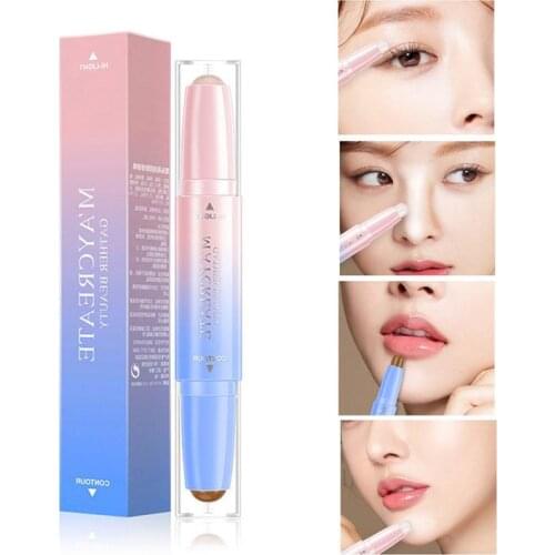 Lady Facial Highlight Foundation Base Contour Stick Beauty Make Up Face Powder Cream Shimmer Concealer Camouflage Pen Makeup