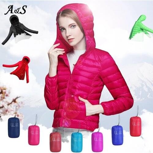 Anbenser Casual Ultra Light Women Down Jacket Hood Brands Plus Size High Quality Winter Down Jacket Women Jacket Woman Hooded Coat