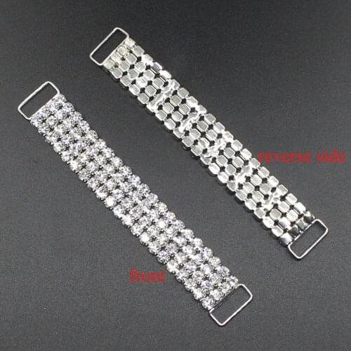 10pcs/Set 100mm Rhinestone Bikini Buckle crystal Metal Chain Buttons Crystal Rhinestone Bikini For Swimwear, factory