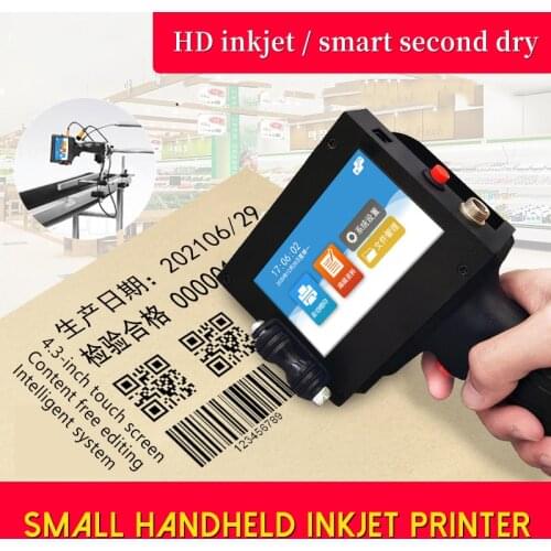 12.7mm U Disk Variable Qr Bar Batch Code Date Number Logo Expiry Date Label Portable Hand Jet Handheld Inkjet Printer