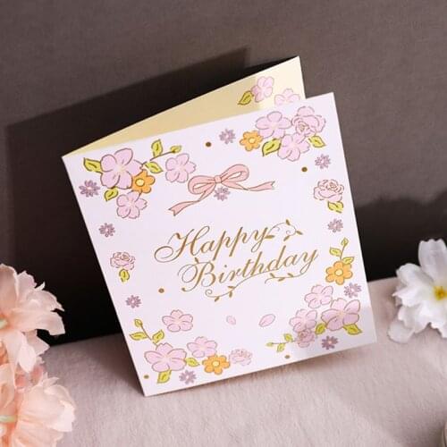 3D Pop-Up Birthday Cake Greeting Card Postcards Invitations with Envelope for Girl Kids Wife Husband