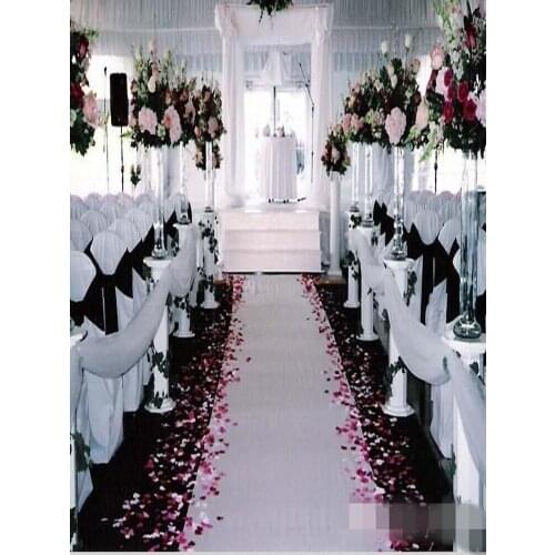 6 inch x 100 yard Wedding Organza Table Runners Decoration Yarn Roll Tulle Sheer Gauze Element Banquet Decoration Casamento Favo