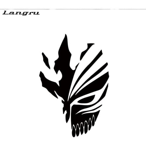 Langru Car Stying Ichigo Hollow Mask Anime Car Sticker For Truck Window Bumper Auto Suv Door Vinyl Decal JDM