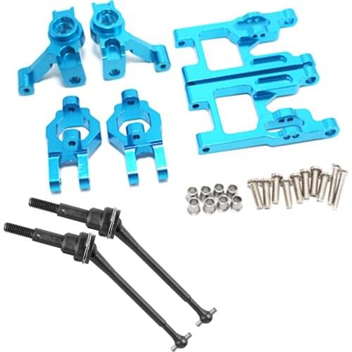 Base C Steering Cup Front Swing Arm Set 1/12 RC Cars Accessories with 2 Pcs Metal Front CVD Drive Shaft Accessories