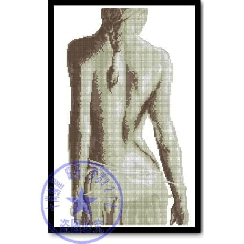 FREE Shipping Top Quality popular counted cross stitch kit naked woman lady, naked body nake