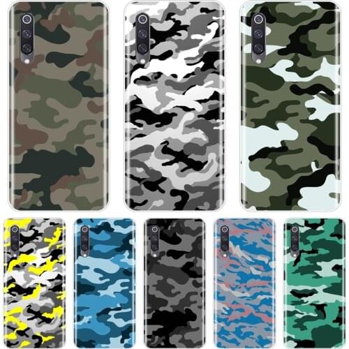 For Xiaomi Mi 9T 8 PRO Phone Case Silicone Camouflage Military Camo Army Green Black Soft Back Cover For Xiaomi Mi A3 9 SE Case