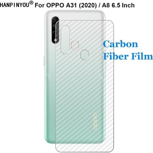 For OPPO A31 2020 / A8 6.5" 3D Anti-fingerprint Ultra Thin Soft Carbon Fiber Back Film Rear Screen Protector Sticker (Not Glass)