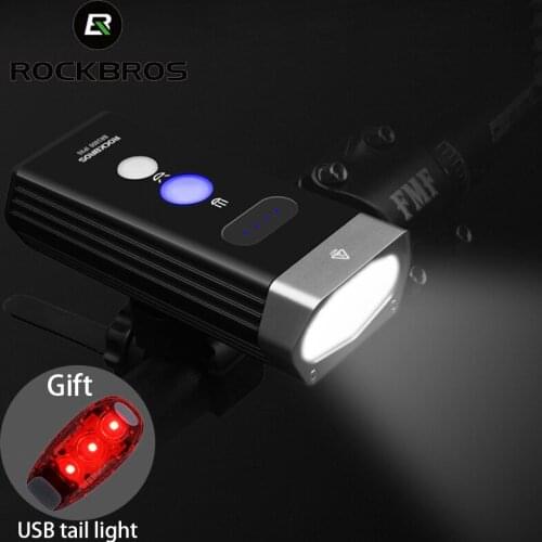 ROCKBROS 1800LM Bicycle Cycling Light Headlight USB Rechargeable Bike Handlebar Front light 5200mAh Power Bank IPX6 Waterproof