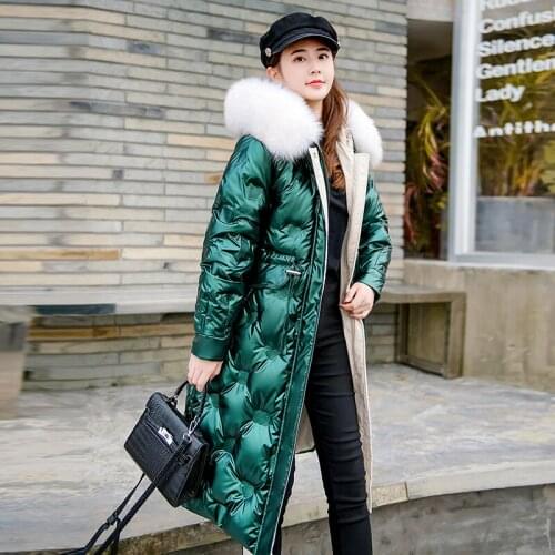 ISENMAL 90% White Duck Down Jacket 2021 Women Winter Jacket Long Thick Coat For Women Hooded Down Parka Warm Female Clothes
