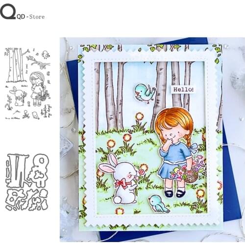 Cute Girl Cutting Dies Stamps Dies Scrapbooking Mold Cut Childrens Handmade Tools DIY Craft Decoration Metal Cutting Dies New