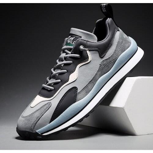 Mens Leather Sneakers Fashion Casual Walking Shoes Men Running Shoes Zapatillas Hombre