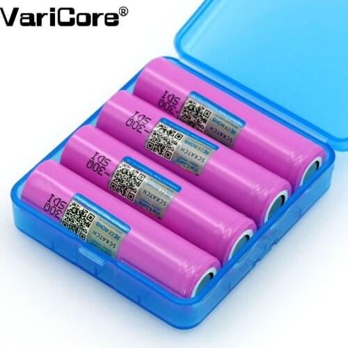 VariCore original ICR18650 30Q battery 3000mAh lithium battery ICR18650 powered rechargeable battery+18650 BOX