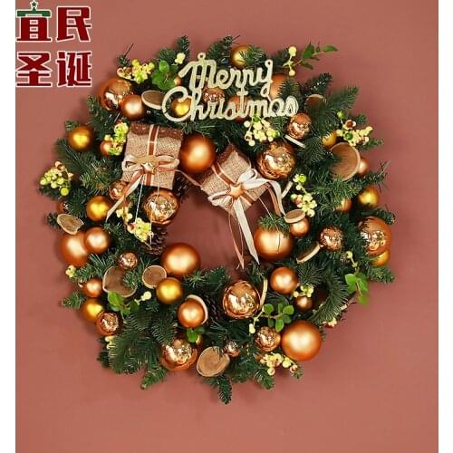 Christmas creative design 30-60cm Christmas wreath door decorations hanging door hanging rattan ring