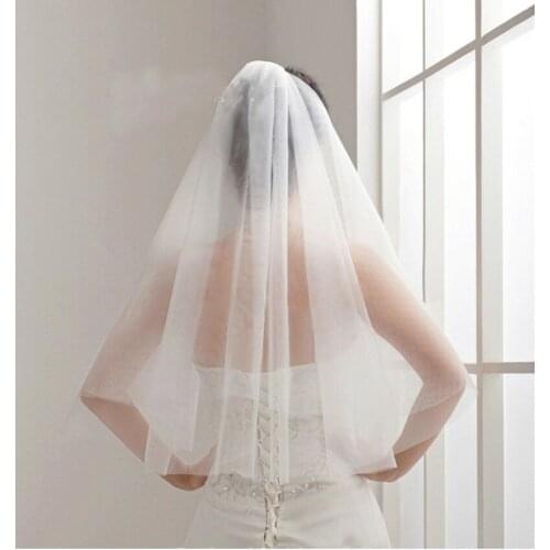 Latest Looking of New Arrival One Layer White Wedding Veil With Comb 2018