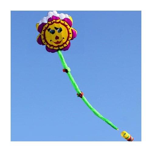 New Arrive Outdoor Fun Sports 8.4m Sunflower Kite / Flower Software Kites With Handle & Line Good Flying