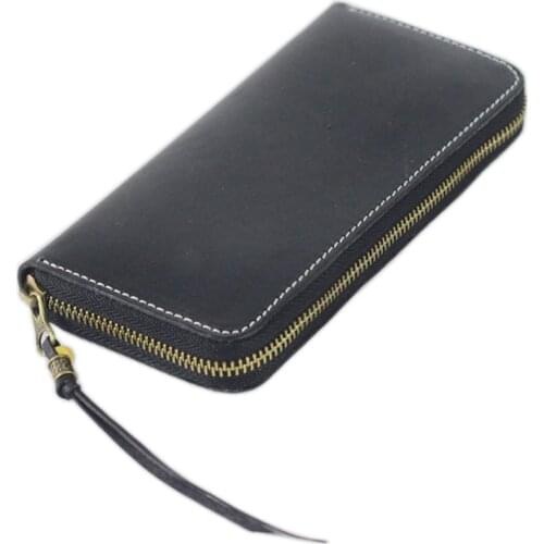 Luxury Genuine Leather Wallet men Leather Wallet women Long Clutch Wallet purse money Holder male wallet coin Purse card holder