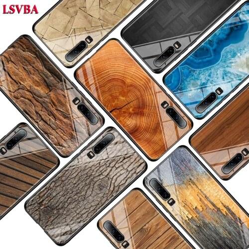 Texture Wood for Huawei P Smart Z Plus 2019 P30 P20 Pro P10 P9 P8 Lite Plus Super Bright Glossy Phone Case Cover