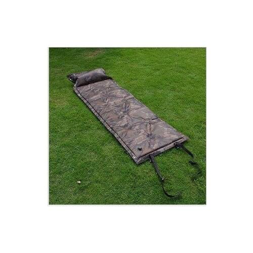 Outdoor portable splicing folding single with pillow air bed Camouflage automatic inflatable moisture-proof sleeping pad