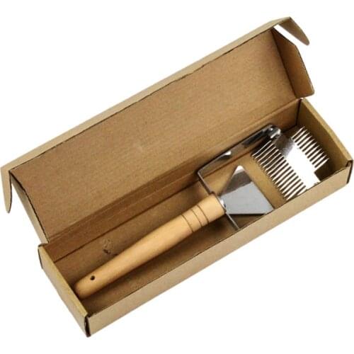 1pc Uncapping Fork Honey Cutter Scraper Wooden Handle Honeycomb Bees tool Beekeeping Product Beekeeping Tool