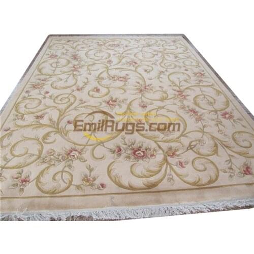 Chinese aubusson carpetshandwoven wool carpets floral rug Vintage H Made savonery Pattern Home Decore rug for living room