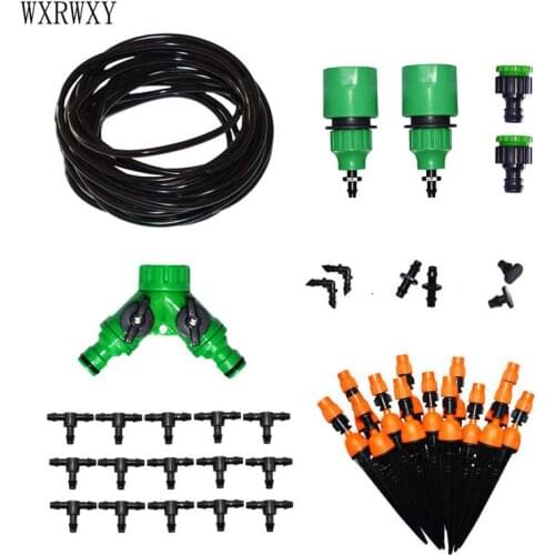 Wxrwxy Garden watering system Gardening tool kit garden Drip irrigation system 1/4 hose plant watering sprinklers 1 set