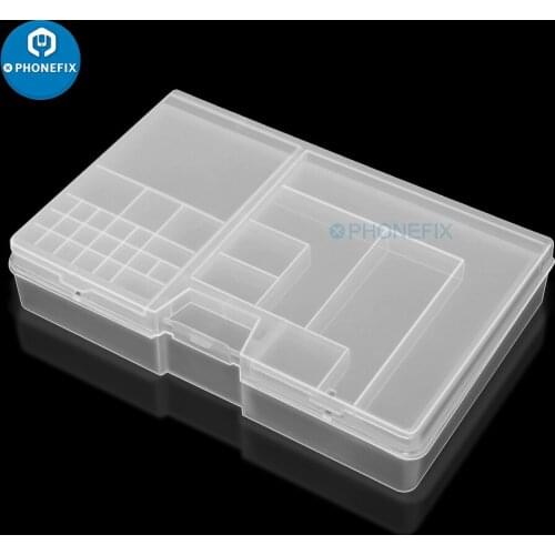 10Pcs /lot Storage Box for iPhone LCD Screen Motherboard IC Chips Component Screws Organizer Container Mobile Phone Repair Tools