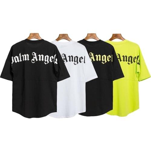 Palm Angels letter print Creative fun popular simple versatile men women short-sleeved T-shirt couple PA039