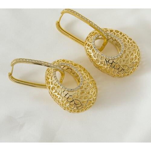 Punk 2020 sunnice Drop Earrings For Women Hollow out earrings Retro Metal Fashion Dangle Earring Jewelry