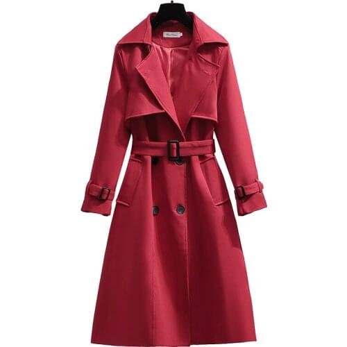2021 Autumn Women Trench Coat With Belt Women Clothes Coat Casaco Feminino Harajuku Abrigo Mujer Long Trench Femme