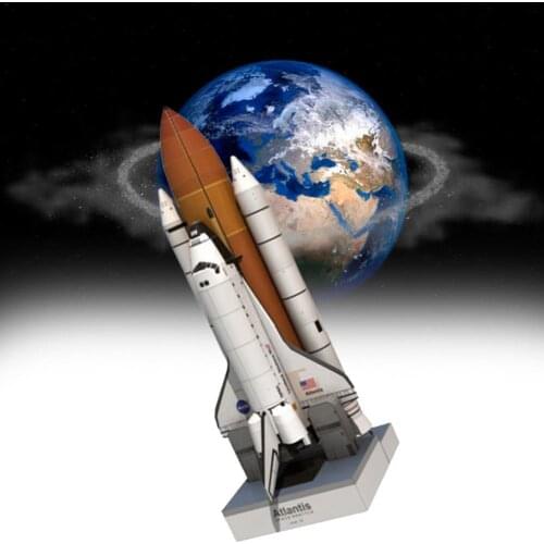 1:150 Atlantis Space Shuttle Paper Model Manual Cutting Glossy Adult Paper For Kids Coated Manual with Model Assembling Toy B0L6