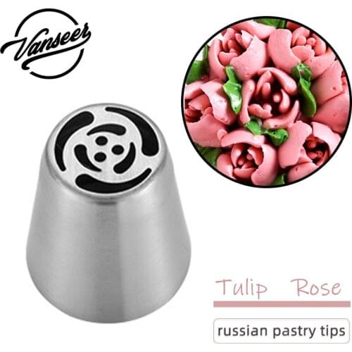 1pcs Large Russian Tulip Icing Piping Nozzles Baking Tools Flower Cream Pastry Tips Nozzles Cupcake Cake Decorating Tools