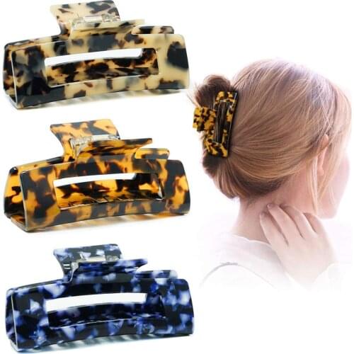3 PCS Large Tortoiseshell Hair Claw Clips Cellulose Hair Jaw Clips Clamps Styling Accessories for Women Girls(3.5 Inch)