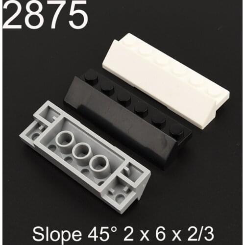 4pcs 2875 Slope 45° 2 x 6 x 2/3 high-tech Building block accessories parts MOC Construction DIY Education Build Toys Brick