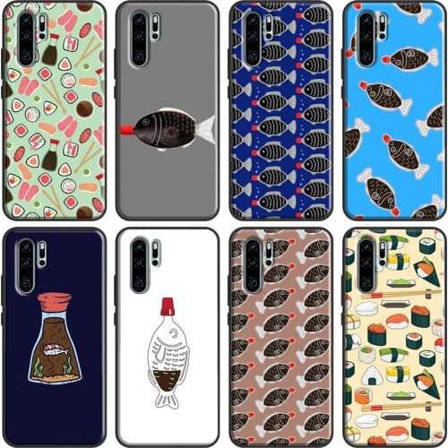 Sushi Soy Fish Case For Huawei Nova 5T P Smart 2019 2021 P20 P40 P30 Pro Mate 20 Lite Honor 8X 9X 8A 10i
