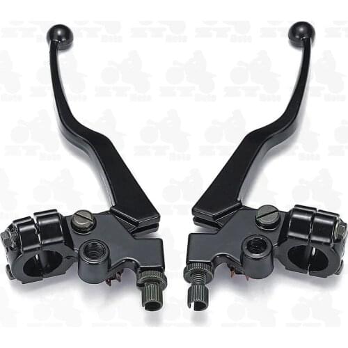 Pair Black Aluminum Motorcycle Brake & Clutch Lever For Honda CG 125 Cable Front Brake