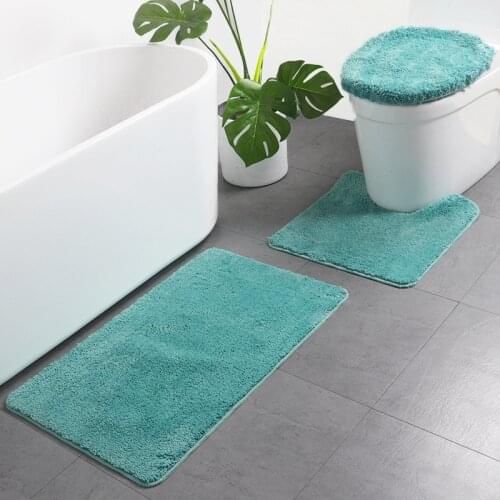 3pcs Quality Toilet Cover Seat Bathroom Mat Three-piece Set Non-slip Water-absorbing Mat Doormat Toilet Lid Kitchen Floor Carpet