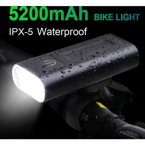 NEWBOLER 1000 Lumens Bicycle Headlight 5200mAh as Power Bank USB Chargeable Bike Light Front IPX5 Waterproof MTB Bike Flashlight